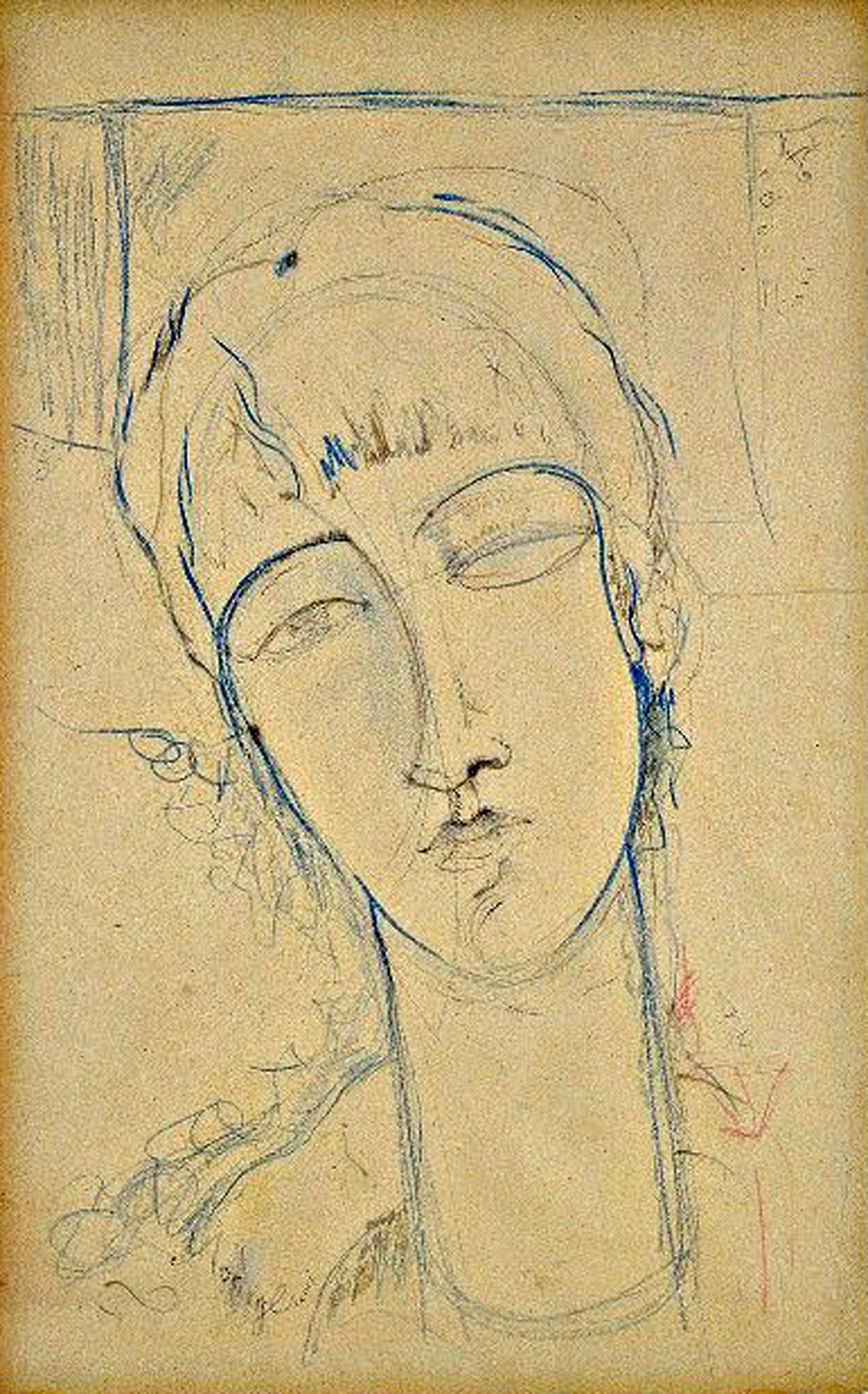 drawing of anna akhmativa by modigliani